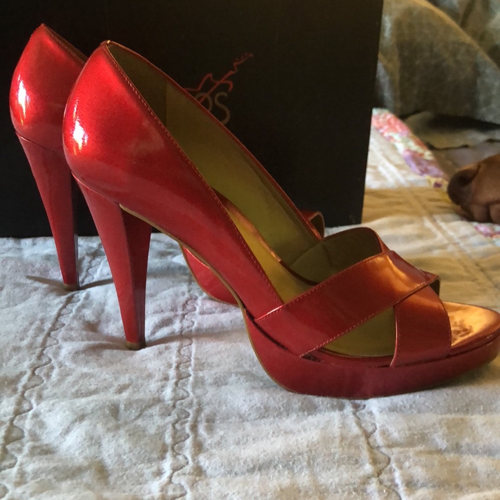 Ruby Red heels. 🔥 - Picture 3 of 6